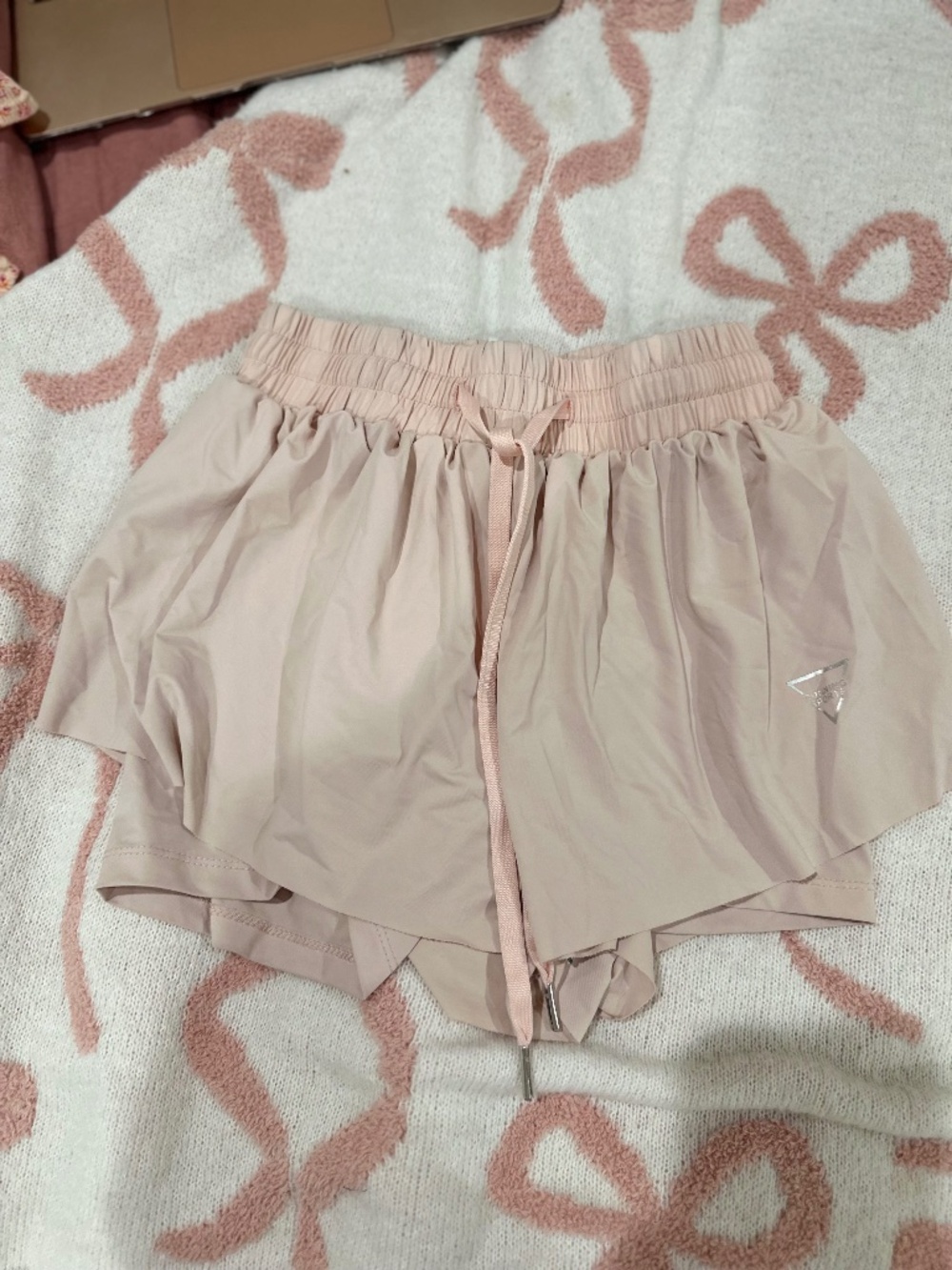SHEIN Light Pink High Waisted Athletic Running Shorts Size Small